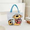 Nueva Bolsa de Lona Estilo Dibujo Animado Linda Gatito Bolso de Mano para Estudiante Versátil de Verano Ropa de Trabajo Bolsa de Gran Capacidad