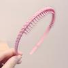 Estilo coreano Morandi Color Frosted Fine Braid Toothed Hairband Lavagem Feminina Hairpin Simples All-match Outgoing Headband Hairpin