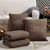 Colcha-Almohada Engrosada de Doble Uso para Siesta en la Oficina, Colcha de Aire Acondicionado, Cojín de Coche, Almohada Plegable para Sofá, Colcha Refrescante de Verano