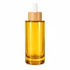 Stock Listo del Fabricante 50ml100ml Botella Cilíndrica de Fondo Grueso Botella para Sub-Embotellado de Cosméticos Esencia de Rocío Puro Hidratante