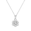 Collar Romántico de Copo de Nieve en Plata de Ley s999 para Mujer Cadena para Clavícula Colgante Versátil de Lujo Ligero Nicho Sensación de Alta Gama Regalo para Novia