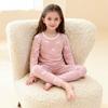 Conjunto de Ropa Interior Térmica de Algodón Grueso Clase A Otoño e Invierno para Niñas y Niños, Conjunto de Pijama para el Hogar sin Costuras