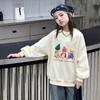 Moletom de Urso Primavera e Outono para Meninas, Camiseta Soltinha de Manga Longa para Estudantes, Roupa Casual de Outono Pulôver para Meninas de 12 Anos