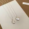 Collar Colgante Corazón Gota de Agua Cepillado Coreano, Simple Elegante, Cadena Clavícula de Gama Alta, Joyería de Moda Versátil de Nicho