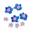 Decoración de Flor de Cinco Pétalos de Satén con Bola de Felpa, Accesorios Hechos a Mano para DIY, Accesorios para el Cabello, Ropa, Zapatos, Bolsos, Cajas de Regalo, Materiales Listos para Usar