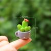 Cactus de simulación, mini micropaisaje de escritorio, objetos curativos, resina linda, adornos tridimensionales carnosos.