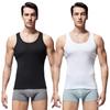 Camiseta sin mangas de algodón puro para hombre con dos tirantes, antideslizante, talla grande