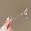 Grampo de Cabelo Florido Estilo Antigo para Mulheres 2025 High-End Dinastia Han Grampo Versátil Passo Balançante Lótus Cheongsam Grampo de Cabelo Adorno de Cabeça