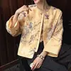 Abrigo de otoño con bordado de cuentas estilo chino Wanlai para mujer, un top de lujo ligero, moderno y único para este otoño