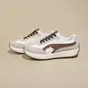 Zapatillas de entrenamiento alemanas estilo deportivo, zapatillas casuales, zapatos blancos versátiles para mujer, suela gruesa, suela blanda, estilo con cordones para mujer, estilo para parejas