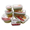 Suministro Directo de Fábrica de Cajas de Empaque de Lata Selladas con Plástico para Tazones, Cajas de Tazones Desechables de Papel de Aluminio Dorado de Grado Alimenticio, Recipientes para Postres y Frutas