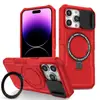 Adecuado para el Nuevo iPhone 17 Pro Soporte Magnético Funda Anticaídas para Teléfono Apple 13 Ventana Deslizante Soporte para Coche Cubierta Protectora