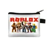 Monedero infantil de Roblox transfronterizo para niños, monedero pequeño portátil de dibujos animados para estudiantes, monedero, llave, bolsa de almacenamiento de poliéster