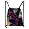 Nueva Bolsa de Almacenamiento Cruzada de Poliéster con Cordón de Marvel Spider-Man Mochila con Cordón de Gran Capacidad Fabricante Venta al por Mayor