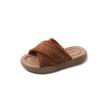 Sandalias para Niña 2026 Estilo Verano Casual Zapatos de Princesa con Tiras Tejidas y Velcro Sandalias Abiertas para Playa para Niña