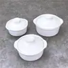 Simples Criativo Estilo Ocidental Puro Branco Dupla Orelha Tigela de Sopa Xícara de Sopa Tigela de Copo de Sopa Assando Talheres de Cerâmica Tigela de Mingau de Café da Manhã Tigela de Sobremesa