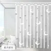 Cortina de ducha engrosada impermeable y a prueba de moho estilo europeo, cortina de baño de PEVA, cortina impermeable para baño y WC, en stock