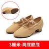 Zapatos de profesora con dos suelas de goma en el tacón medio, zapatos de práctica de baile al aire libre, zapatos de práctica cuadrados para mujer adulta, zapatos de baile marinero cuadrados