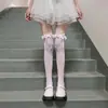 Medias Negras Sexy Estilo Pura Lujuria Hasta la Rodilla Encaje Dulce Lolita Jk Calcetines Lazo Lindo Calcetines de Pantorrilla