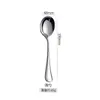 Acero Inoxidable Cuchara Tenedor Cuchara Vajilla Traje Tenedor Cuchara Comida Occidental Cuchillo de Acero Inoxidable Juego de Cinco Piezas Hogar Venta al por Mayor
