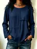 2026 Sitio Independiente Europeo y Americano Amazon Moda Femenina Otoño/Invierno Nuevo Cuello Redondo Patchwork Casual Holgado Manga Larga Top
