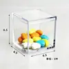 Caixa de biscoitos de qualidade alimentar, caixa de exibição transparente com tampa, acessórios para assar, caixa de embalagem de joias, caixa de plástico