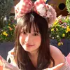 Faixa de Cabeça Shirley Rose Edição Limitada de Natal da Disney 2025 Laço Grande Faixa de Cabeça de Pelúcia Parque de Diversões Foto Acessório de Cabelo