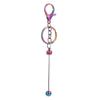 Novo diy frisado chaveiro gradiente cor pingente de metal cor pintura liga chaveiro frisado pingente