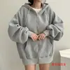 Chamarra sudadera con capucha, gruesa y forrada de polar para mujer
