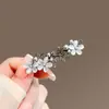 Acessórios de Cabelo Olho de Gato Exquisitos Flor Metal Grampo de Cabelo Feminino Verão Simples Franja de Uma Linha Presilha Lateral Acessório de Cabeça Grampo de Cabelo Meio Preso