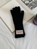 Corea del Sur Guantes de Lana Tejida Largos Otoño e Invierno Cálidos Guantes Táctiles para Pantalla Ciclismo a Prueba de Frío Cálidos