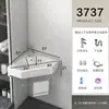 Lavabo de Pared para Uso Doméstico, Juego de Lavabo para Baño en Balcón, Soporte Triangular Simple de Cerámica para Apartamentos Pequeños