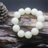 Fábrica Original Contas de Buda Raiz de Bodhi Pulseira de Contas Redondas 108 Peças de Sementes de Bodhi Branco Polido Tamanho 2,5