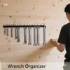 Estante de pared metálico para llaves inglesas, estante de almacenamiento, estante de exhibición, estante colgante, gancho para llave inglesa, panel perforado, estante para herramientas, estante de organización categorizado