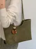 Bolsa de Palha Tecida Retro para o Dia a Dia Feminina 2026 Nova Outono Inverno Versátil Bolsa de Ombro Passeio Trabalho Bolsa Tote de Mão