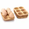 Suministro de Fabricantes Simple Madera Cocina Estante de Almacenamiento de Madera Refrigerador Bandeja de Almacenamiento de Huevos