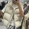 Chaleco de Algodón con Relleno Simple Versátil Otoño/Invierno 2026 para Mujer Corto Talla Grande Cuello Alto Holgado Adelgazante Cálido Ropa de Abrigo