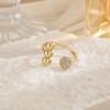 Lujo ligero nicho sentido del diseño de alta gama micro-incrustado circón anillo de dedo índice ajustable de apertura para mujer venta al por mayor azúcar pequeño