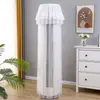 Falda de Pastel Estilo Princesa Cubierta Cilíndrica para Aire Acondicionado, Cubierta Redonda de Encaje para Gabinete, Cortina Protectora contra el Viento para Aire Acondicionado de Sala de Estar