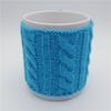 Capa de lã isolada para xícara de café twist twist capa de xícara vaso capa de lã capa de bule jacquard capa de garrafa de vinho de tricô