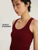Regata Ribana de Gola U Alta Elasticidade Jie Zhan Feminina 26 Primavera/Verão Cor Sólida Alta Elasticidade Slim Fit Básica Casual Camiseta Base.