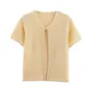 Colete Cardigan Tricotado com Fio Metálico Feminino Moda Nova 2026 Estilo Europeu e Americano Transfronteiriço 9598084 9598085