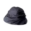 Chapéu de Pescador Plissado de Cetim Boutique Estilo Japonês Chapéu de Pano Protetor Solar de Verão Feminino Cor Sólida Elegante Chapéu Bacia Super Fada Chapéu da Moda