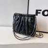 Bolsa Tote para Mulheres, Estilo Coreano, Grande Capacidade, Bolsa de Ombro Plissada para Trabalho e Deslocamento, Moda Primavera 2026, Bolsa Simples de Braço