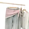 Bufanda Triángulo de Encaje Estilo Coreano, Falda Decorativa, Cinturón para Cintura de Vestido, Bufanda de Algodón Lino Seda Color Sólido de Verano, Pañuelo para la Cabeza, Chal Venta al por Mayor