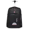 Mochila com rodas grandes para atacado de fábrica, redutora de peso, tecido Oxford, multiuso, estudantil, luminosa, mochila escolar, bolsa de bagagem de grande capacidade