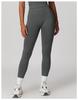 Pantalones de Yoga Europeos y Americanos Ajustados de Cintura Alta Levanta Glúteos Cintura con Cordón Ajustados Abdominales Pantalones de Fitness Ropa Exterior para Mujer Pantalones de Running
