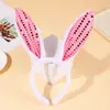 Diadema Popular Transfronteriza de Orejas de Conejo de Peluche para Pascua, Diadema para el Cabello, Fiesta, Discoteca, con Soporte de Alambre, Flexible