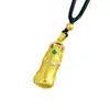 Tienda de Oro Mismo Estilo Moneda Antigua Incrustada con Diamantes Colgante Pixiu Tendencia China Colgante Pixiu Sólido Tridimensional Cadena para Suéter