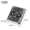 Estuche de Cigarrillos de Metal Tallado en Relieve Retro Acero Inoxidable Engrosado Sellado a Prueba de Humedad Resistente a la Presión Portátil para Hombres